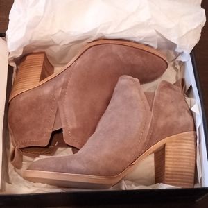 Dolce Vita Simone Suede Bootie in Dark Taupe